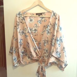 Lulus silk top size large